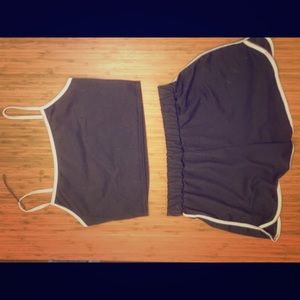 Zaful tank and shorts Black